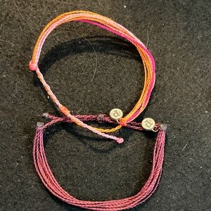 Pura Vida Pink Orange Purple Gradient Braided Bracelets